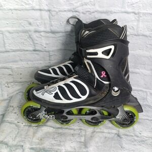 K2 Alexis W Womens Size 9 Inline Skates Black White 84mm 85A Atom Wheels